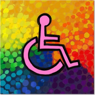 Rainbow Wheelchair Accessibility Posters and Art